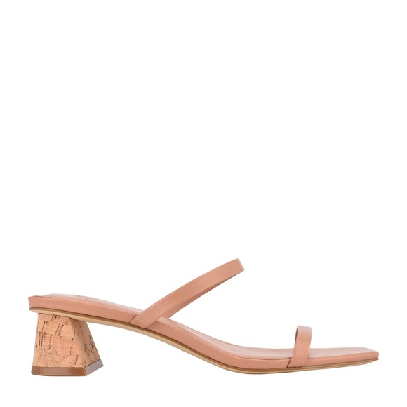 Marc Fisher Brent Heeled Slide Sandals in Tan, 5.5 - Picture 9 of 10